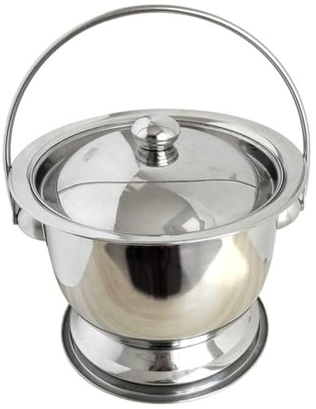 Homoyoyo Pot De Chambre Inox Avec Couvercle – – Urinoir Portable Compact, Résistant Et Stable – Usage Maison Nuit Et Soins Médicaux – Aide Mobilité Adultes Et Personnes Âgées