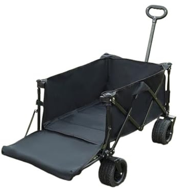 Chariot de camping pliable portable – Chariot utilitaire d'extérieur pour un transport facile, chariot pliable pour la plage, le jardin, le pique-nique et les aventures en camping