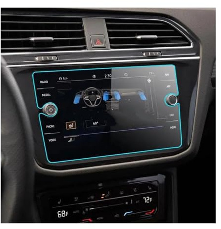 MENSUNUBNM For VW For Tiguan SEL 2021 2022 Car Digital Cockpit Infotainment Central Control Film Tempered Glass Screen Protector (8 inch)