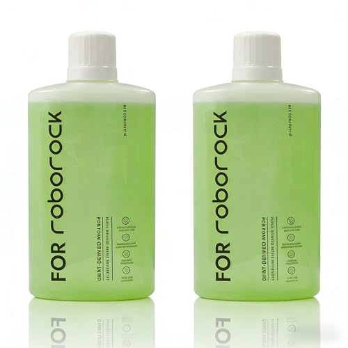 Líquido Limpiador de Suelos 2 Envase 1L Fórmula Concentrada Proporción de Dilución 1:200 Compatible con Roborock Robot Aspirador Fregador Seco y Húmedo