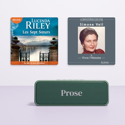 Prose Coffret Audio spécial Fête des Grands-Mères – Lecteur de Livres Audio 2 Livres Inclus - Simone Veil et Lucinda Riley - Simple, sans Écran, Seniors
