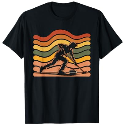 Bandera Americana Curling Camiseta Rizador Piedra Deslizante Camiseta
