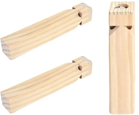 3 Pack 4 Tone Train Whistle,Wooden Steam Realistic Whistle