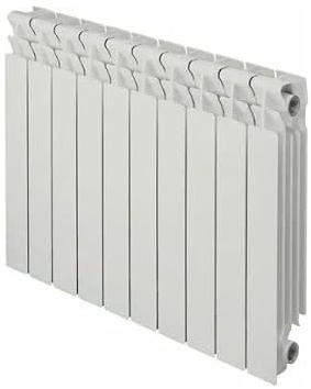 Radiador de Aluminio FERROLI Modelo XIAN 800N – 10 Elementos | Alta Emisión Térmica 1450 kcal/h, Conexión 1”, Calefacción por Agua, Blanco RAL 9010