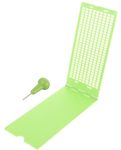 OATIPHO Set 1 Pezzo Tavoletta Braille in Plastica 30 Celle e Punteruolo per Uso Esterno, per Blind Studying Use e Back To School Party