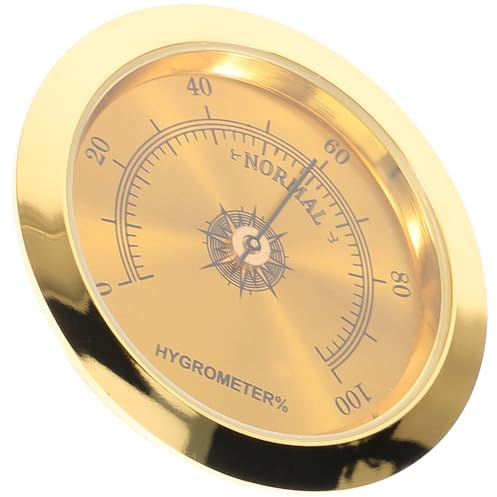 Golden Metal Guitar Hygrometer for Guitar Case, Acoustic | Humidity Measurement Meter, Sturdy and Reliable, Easy Carrying and Storage