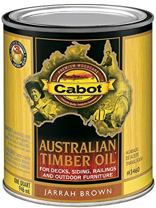 Cabot Australian Timber Oil Wood Stain and Protector, Jarrah Brown, 1 Quart
