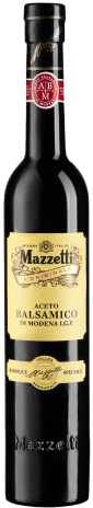 Mazzetti Barrique Speciale Aceto Balsamico di Modena I.G.P., „3 Weinblatt“ – Qualität, besonderer Essig zum Verfeinern von Gerichten, 250 ml Flasche