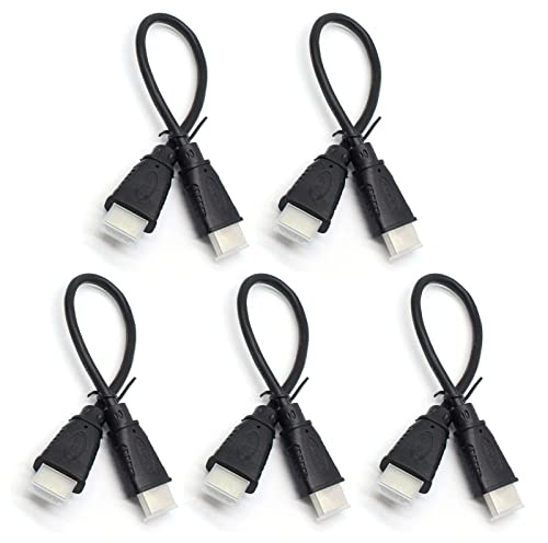 5-pack 4K Ultra High Speed HDMI-kablar 0,25 m, OD 5,0 mm