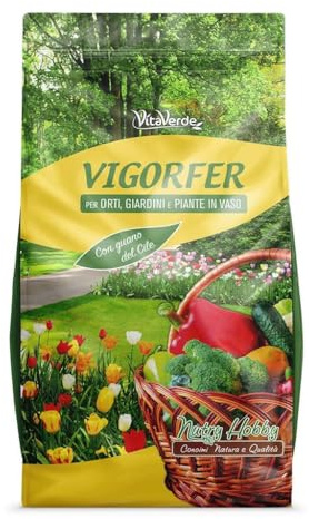 VIGORFER Vitaverde - IL CONCIME SPECIALE PER ORTI, GIARDINI E PIANTE IN VASO - CON GUANO (Kg 10)