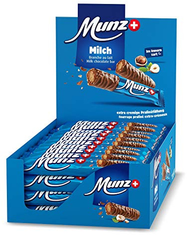 Munz Prügeli Milch Schweizer Schoko Riegel 40 x 46g Premium Schokolade 1,84kg Thekendisplay