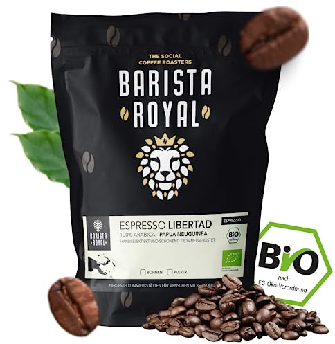 Bio Espressobohnen Espresso Libertad | Frische Kaffeebohnen direkt aus Papua Neuguinea | 100% Arabica Espresso ganze Bohnen | Ideal für Vollautomat und Siebträger (1000 g)
