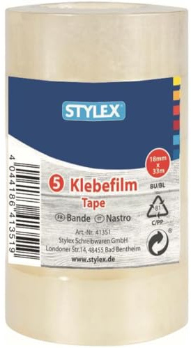 Toppoint® Klebefilm - 18 mm x 33 m, transparent, 5 Rollen; Sie erhalten 6 Packungen mit je 5 Rollen