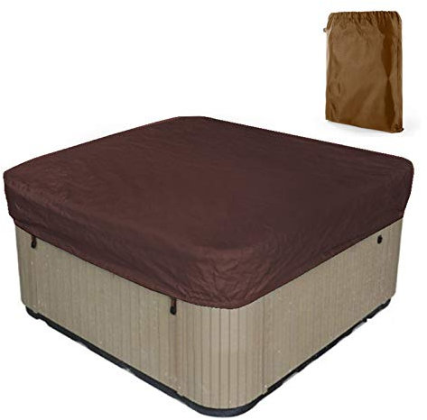 Couverture De Piscine Carré Bâche Solaire pour Piscine, Cordon D'ourlet Élastique Protection UV Durable de couvertures de Spa, Couverture de Protection extérieure pour Piscine,210 * 210 * 30cm
