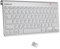 Zienstar-Mini Kabellose Tastatur (Deutsches QWERTZ) mit 2.4Ghz USB-Empfänger für Computer,Laptop (Silber)