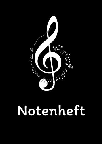 Notenheft: Musik Notenblätter blanko, 12 Systeme, Lineatur 14 ohne Hilfslinien