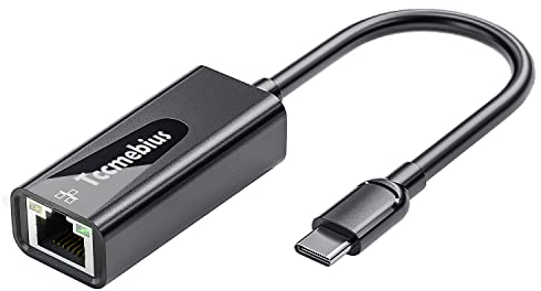 Tccmebius USB C Adattatore Ethernet, USB C a RJ45 10/100/1000 di Rete Gigabit per MacBook Pro/Air, iPad Pro, Dell XPS, Surface Book, Smartphone, Compatibile Windows 7/8/10, Mac OS (TCC-S30C)