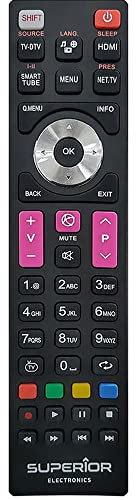 Re-Flix Superior - Telecomando universale adatto per telefunken L48U300A4CW-3D e tutti i televisori a partire dal 2000