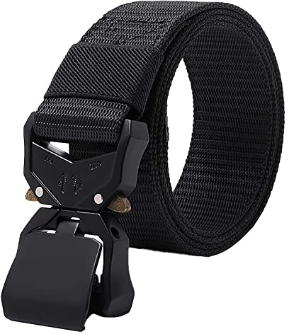 shenky Gewichthebergürtel | Werkzeuggürtel | 125cm Herrengürtel | Schnellverschluss | Militärgürtel | Wandern | Arbeitsgürtel schwarz