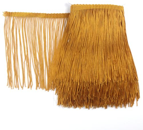 Spitzenband, 5 Yards, Gold Fransenborte, 15 cm breit, Fransenbesatz, Band für DIY, Lateinisches Kleid, Bühnenkleidung, Accessoires, Spitzenband