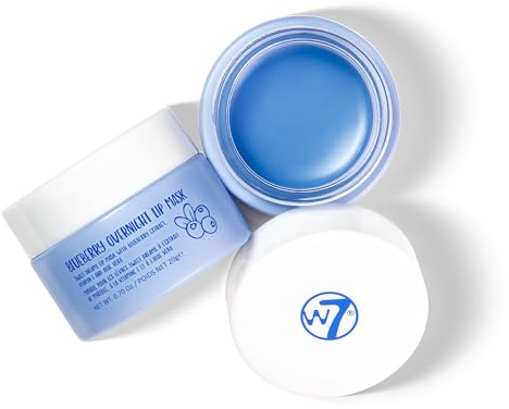 W7 Super Sweet Dreams Overnight Blueberry Lip Mask - Vitamin E, Aloe Vera and Grape Seed Oil - For Hydrated, Full Looking & Irresistible Lips - 20ml