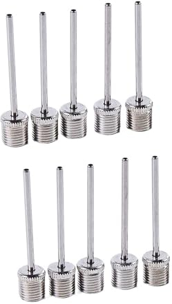 10/20PCS Ball Nadel Zubehör Basketball Inflator Nadel Edelstahl Pumpe Fußball Inflator Ventil Düse (Color : 10PCS)