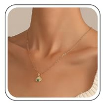Inilbran Boho Muschelkette Choker Gold Jakobsmuschel Choker Halskette Grün Smaragd Muschel Anhänger Halskette Sommer Strand Ozean Muschel Halskette Kette Schmuck Für Frauen Und Mädchen