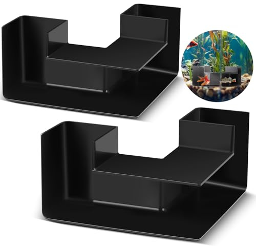 Nuanchu 2 Pcs 5.91 Aquarium Underground Tunnel Large ABS Plastic Fish Shrimp Hideout for Aquariums Black Shrimp Cave Fish Tank Tunnel for Fish Tank Accessories