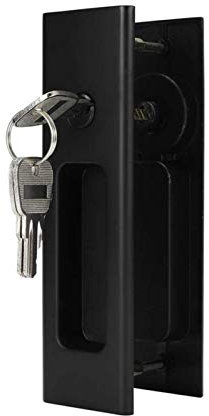 DSGOZ Set di Serrature for Maniglie delle Porte, Set di Serrature for Porte scorrevoli nascoste in Lega di Zinco, Kit di Maniglie for Porte di armadietti for Camera da Letto, Soggiorno, Bagno(Black)