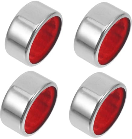 Tropfsicherer Flaschenring 4 Stück Edelstahl Silber für Weinflaschen | Portabel und Edelstahl, Elegantes Design für Camping und Picknick, Schützt vor Tropfen
