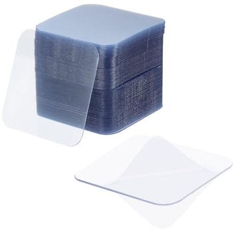 PATIKIL 100 Piezas De Cinta Doble Cara Resistente, Tiras Adhesivas Transparentes Extraíbles Cuadros, Cinta Adhesiva Para Pared Decoración Manualidades, Azul (2.4 L x 0.024 T)