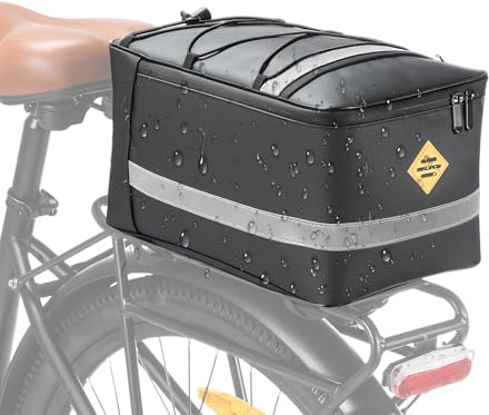 VARUN Borsa Bici Posteriore, Borsa Posteriore Impermeabile per Bicicletta, Borse Bici di Grande Capacità 15L, Con Copertura Antipioggia