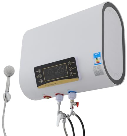 Serbatoio per acqua calda elettrica da 80 l, 2 KW, 220 V, sospeso, acqua elettrica, temperatura di riscaldamento 30 – 75 °C, scaldabagno per cucina, bagno, ristorante