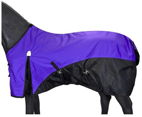 BARN & STABLE 600D Ripstop Lightweight Horse Turnout Sheet No Fill,Water-Resistant & Breathable Horse Blanket for Spring and Mild Weather, with Anti-Rub Fleece Withers