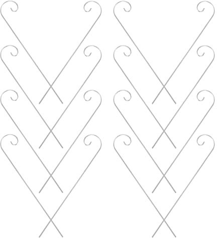 COHEALI 25 Piquets Métalliques Crochets de Jardin 30X400Mm Supports Solide en Fer pour Étiquettes de Plantes de Jardin Porte-Étiquettes pour Fleurs Légumes et Succulentes Lot de 25