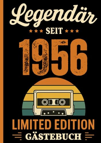Gästebuch zum 70. Geburtstag im Retro Design: Geschenk für Männer & Frauen – 100 Seiten für Glückwünsche, Erinnerungen & Fotos – personalisierbares Gästebuch im stilvollen Retro-Look