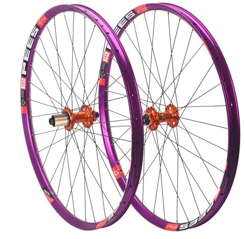 BOOST Genomgående Axel Mountainbike-hjulset 26/27,5/29'' Fälgar I Aluminiumlegering Skivbroms 32H-nav För 8-12-växlad Kassett Framhjul Bakhjul(Orange,26in)