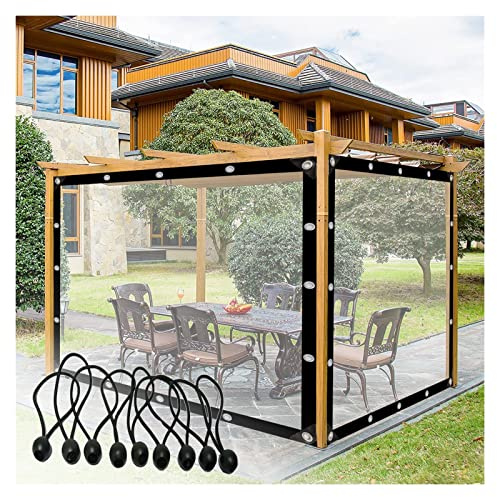 Cortina impermeable para patio al aire libre con ojales, divisor resistente para separación de jardín, terraza y balcón
