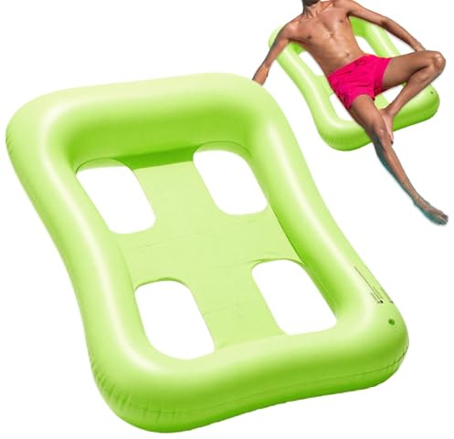 Jingyash Galleggianti da Piscina per Adulti | Lettino Gonfiabile Relax in Acqua,Lettino da Piscina Rinforzato - per Spiaggia, Lago, Fiume, Feste, Campeggio, Vacanze