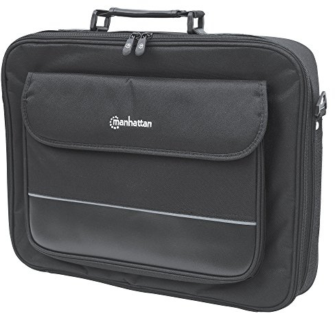 Manhattan Empire Laptop Bag 17.3, Clamshell design, Accessories Pocket, Shoulder Strap (removable), Notebook Case, Black, Three Year Warranty