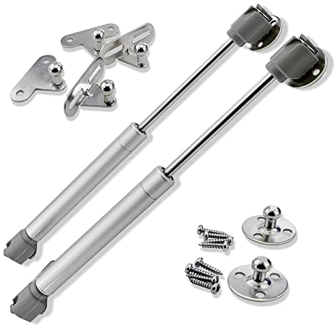 Mprofi MT® 2 Piezas | Amortiguadores de Gas 120N | Resorte de Compresión para Puertas Armario | Pistones a Gas Muebles Cocina Amortiguadores Muebles Bisagras Puertas Cocina | L:247mm