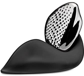 Alessi Forma ZH03 - Design-Reibe, 18/10 Edelstahl- und Melamin-Basis, 20,00 x 14,00 x 14,00 cm