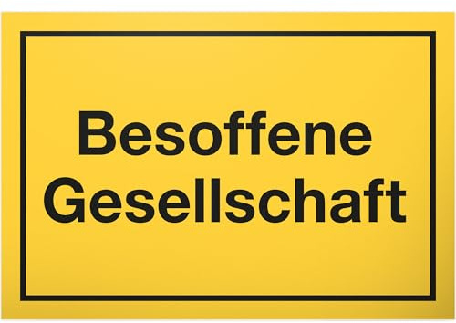 DankeDir! Geschlossene Besoffene Gesellschaft Schild mit Spruch - lustiges Geschenk für ihn Geschenkidee Geburtstagsgeschenk Männer Party Deko Zubehör Scherzartikel JGA - Accessoire Fotobox