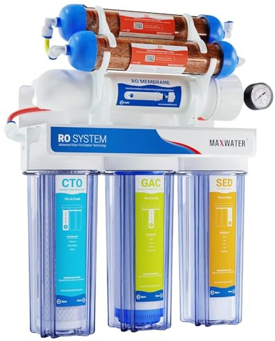 MAX Water USA Inc. - Sistema de ósmosis inversa para Acuario (100 GPD Pure 0 PPM RO DI)