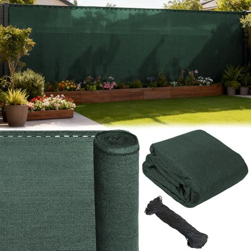 BB Sport Sichtschutz 1m x 20m Green Zaunblende 150 g/m² Schattiernetz Tennisblende inkl. Nylonkordel UV-resistent reißfest windfest 7 Jahre Garantie auf Material*