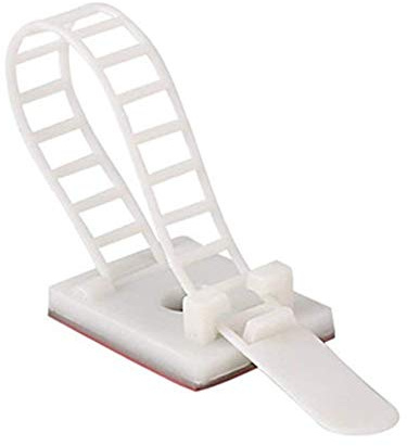 Gresunny 50 stück einstellbar kabelschellen verstellbare kabelhalter selbstklebend kabelklemme kabelbefestigung drahthalter kabel managament set nylon kabelclips klebend für auto büro zuhause