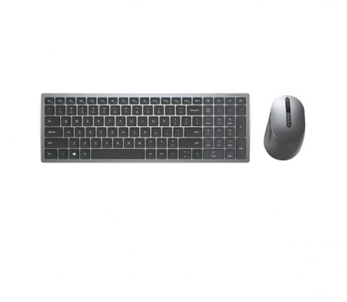 DELL KM7120W Teclado y Ratón Inalámbricos Multidispositivo – Conexión Bluetooth y 2.4 GHz, Cambio Entre 3 PCs, Batería de 36 Meses, Teclado Español QWERTY, 7 Botones Programables, Diseño Compacto