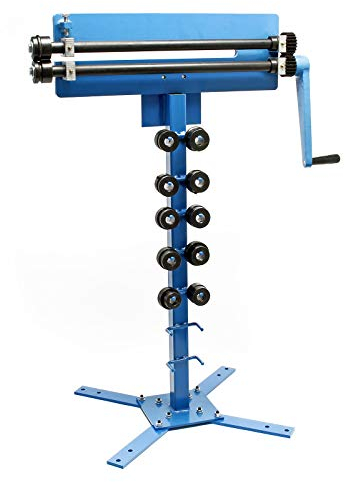 Wiltec Sickenmaschine mit Standfuß, 1,2/1,8 mm Materialdicke, Biegemaschine zur Blechbearbeitung mit 6 Profilrollen zur Herstellung von Sicken, zum Blech Biegen