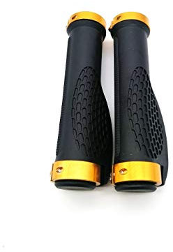 Fahrradgriffe 2~2,5 cm MTB Rennrad Skid-Proof Grip Anti-Skid Gummifahrrad Grip Mountainbike Lock On Fahrradlenker Grip Fahrrad Lenker Griffe (Color : Gold)