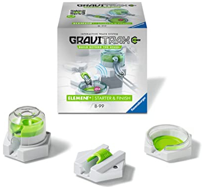 Ravensburger - Gravitrax Power Start & Finish | Circuito Canicas con 3 Piezas | Rompecabezas Niños con Canicas | Juegos para Niños De 8 Años | Juegos Mesa Compatibles con Todos Los Gravitrax